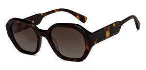 Tortoise Hexagonal Full Rim Unisex Sunglasses by John Jacobs-208155