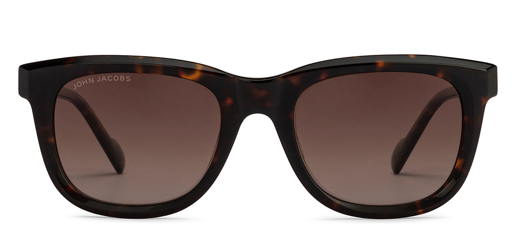 Tortoise Wayfarer Full Rim Unisex Sunglasses by John Jacobs-208181