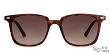 Load image into Gallery viewer, Tortoise Square Full Rim Kid Sunglasses by Hooper-152574