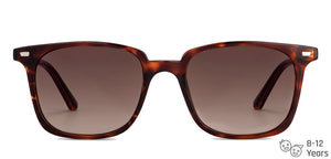 Tortoise Square Full Rim Kid Sunglasses by Hooper-152574