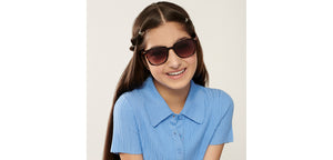 Tortoise Square Full Rim Kid Sunglasses by Hooper-152574