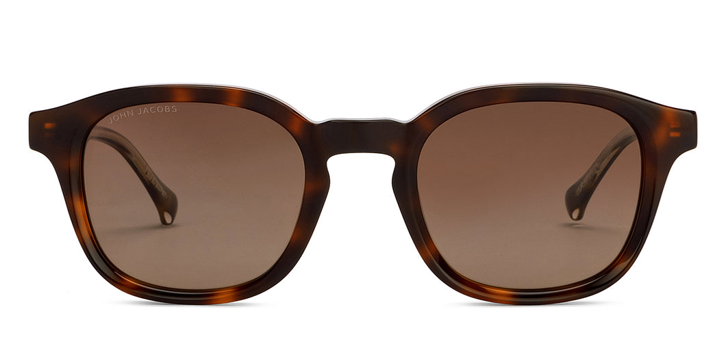 Tortoise Wayfarer Full Rim Unisex Sunglasses by John Jacobs-207051