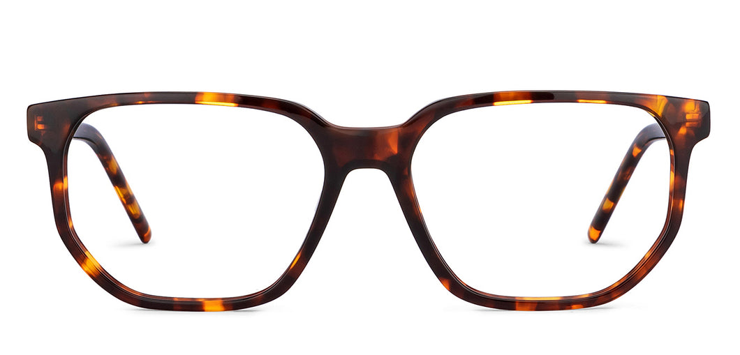 Tortoise Geometric Full Rim Unisex Eyeglasses by Vincent Chase Computer Glasses-207255