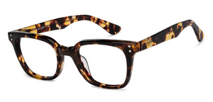 Brown Rectangle Full Rim Unisex Eyeglasses by John Jacobs-153083