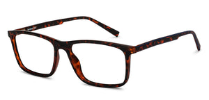 Tortoise Rectangle Full Rim Unisex Eyeglasses by Lenskart Air-200201