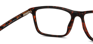 Tortoise Rectangle Full Rim Unisex Eyeglasses by Lenskart Air-200201