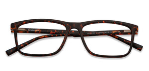 Tortoise Rectangle Full Rim Unisex Eyeglasses by Lenskart Air-200201