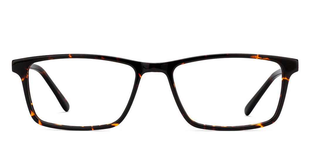 Tortoise Rectangle Full Rim Unisex Eyeglasses by Vincent Chase Online-139019