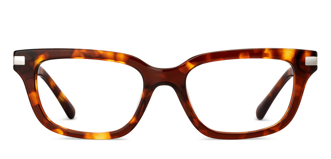 Tortoise Rectangle Full Rim Unisex Eyeglasses by Vincent Chase Computer Glasses-207233