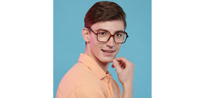 Tortoise Square Full Rim Unisex Eyeglasses by OJOS-150791