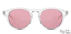 Transparent Round Full Rim Kid Sunglasses by Hooper-152564