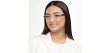 Load image into Gallery viewer, Transparent Rectangle Half Rim Unisex Eyeglasses by LENSKART BLU READERS-153139