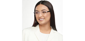 Transparent Rectangle Half Rim Unisex Eyeglasses by LENSKART BLU READERS-152616