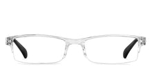Load image into Gallery viewer, Transparent Rectangle Half Rim Unisex Eyeglasses by LENSKART BLU READERS-148078