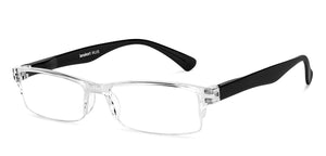 Transparent Rectangle Half Rim Unisex Eyeglasses by LENSKART BLU READERS-148078