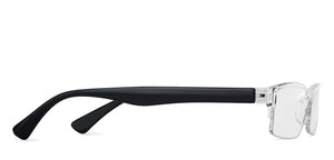 Transparent Rectangle Half Rim Unisex Eyeglasses by LENSKART BLU READERS-148078