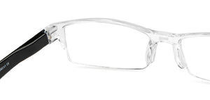Transparent Rectangle Half Rim Unisex Eyeglasses by LENSKART BLU READERS-148078