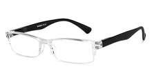 Load image into Gallery viewer, Transparent Rectangle Half Rim Unisex Eyeglasses by LENSKART BLU READERS-148079
