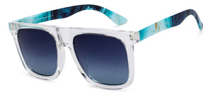 Transparent Wayfarer Full Rim Unisex Sunglasses by Vincent Chase Polarized-206891