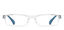 Load image into Gallery viewer, Transparent Rectangle Half Rim Unisex Eyeglasses by LENSKART BLU READERS-148075