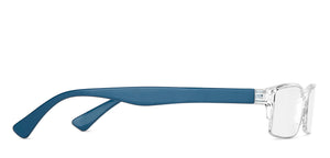 Transparent Rectangle Half Rim Unisex Eyeglasses by LENSKART BLU READERS-148075