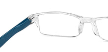 Load image into Gallery viewer, Transparent Rectangle Half Rim Unisex Eyeglasses by LENSKART BLU READERS-148075