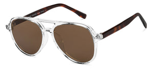 Transparent Aviator Full Rim Unisex Sunglasses by Vincent Chase Polarized-204219