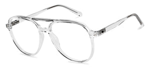Transparent Aviator Full Rim Unisex Eyeglasses by John Jacobs-150884