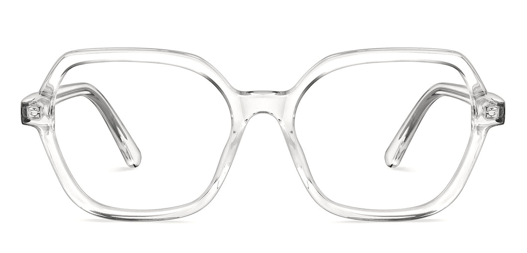 Transparent Geometric Full Rim Unisex Eyeglasses by Vincent Chase-204123
