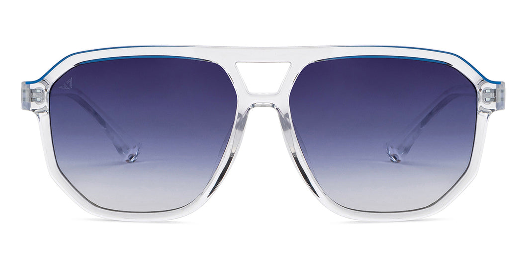 Transparent Geometric Full Rim Unisex Sunglasses by Vincent Chase-200499