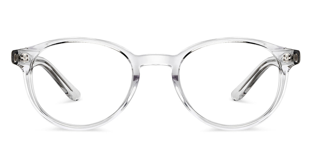Transparent Round Full Rim Kids Eyeglasses by Hooper-152503