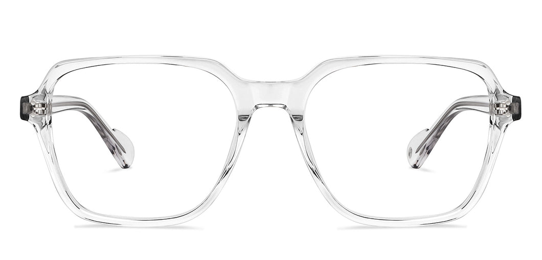 Transparent Square Full Rim Unisex Eyeglasses by John Jacobs-153105