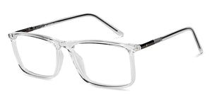 Transparent Rectangle Full Rim Unisex Eyeglasses by John Jacobs-150852