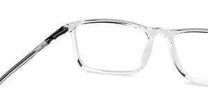 Transparent Rectangle Full Rim Unisex Eyeglasses by John Jacobs-150852