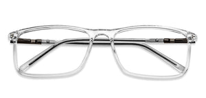 Transparent Rectangle Full Rim Unisex Eyeglasses by John Jacobs-150852