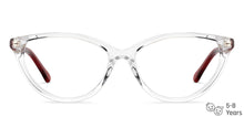 Load image into Gallery viewer, Transparent Cat Eye Full Rim Kids Eyeglasses by Hooper-152522