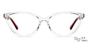 Transparent Cat Eye Full Rim Kids Eyeglasses by Hooper-152522