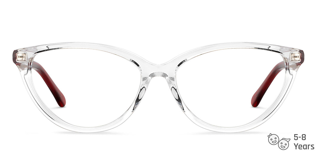 Transparent Cat Eye Full Rim Kids Eyeglasses by Hooper-152522