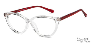 Transparent Cat Eye Full Rim Kids Eyeglasses by Hooper-152522