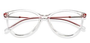 Transparent Cat Eye Full Rim Women Eyeglasses by Lenskart Air-201325