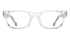 Transparent Rectangle Full Rim Kids Eyeglasses by Hooper-208718