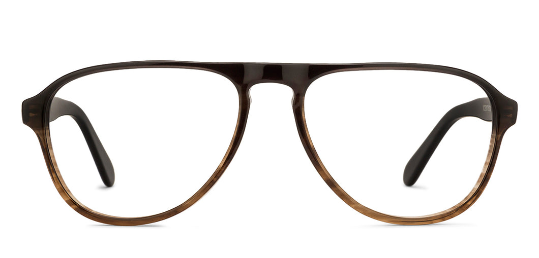 Black Aviator Full Rim Unisex Eyeglasses by Vincent Chase VC-130262