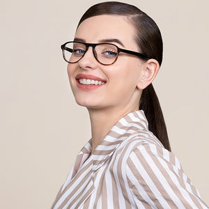 Black Aviator Full Rim Unisex Eyeglasses by Vincent Chase VC-130262