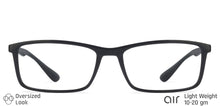 Load image into Gallery viewer, Black Rectangle Full Rim Unisex Eyeglasses by Lenskart Air Online-129603