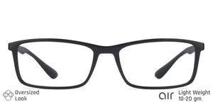 Black Rectangle Full Rim Unisex Eyeglasses by Lenskart Air Online-129603
