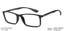Load image into Gallery viewer, Black Rectangle Full Rim Unisex Eyeglasses by Lenskart Air Online-129603