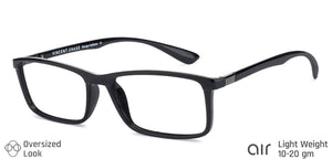 Black Rectangle Full Rim Unisex Eyeglasses by Lenskart Air Online-129603