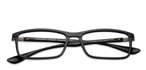 Black Rectangle Full Rim Unisex Eyeglasses by Lenskart Air Online-129603