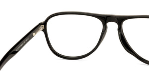 Black Aviator Full Rim Unisex Eyeglasses by Vincent Chase Computer Glasses-142733