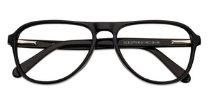 Black Aviator Full Rim Unisex Eyeglasses by Vincent Chase Computer Glasses-142733